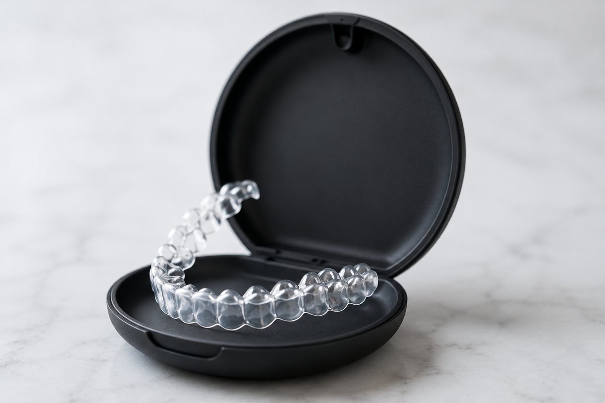 Clear Invisalign aligner trays