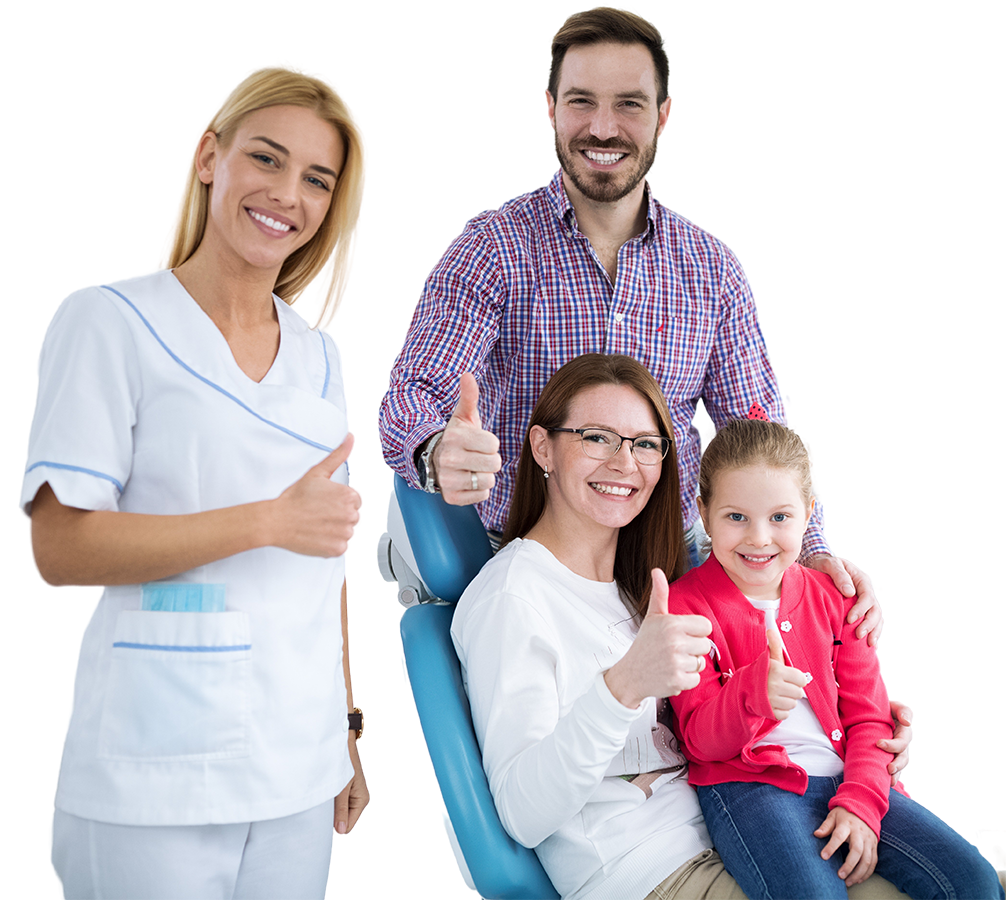 A family at Cadena Family Dentistry